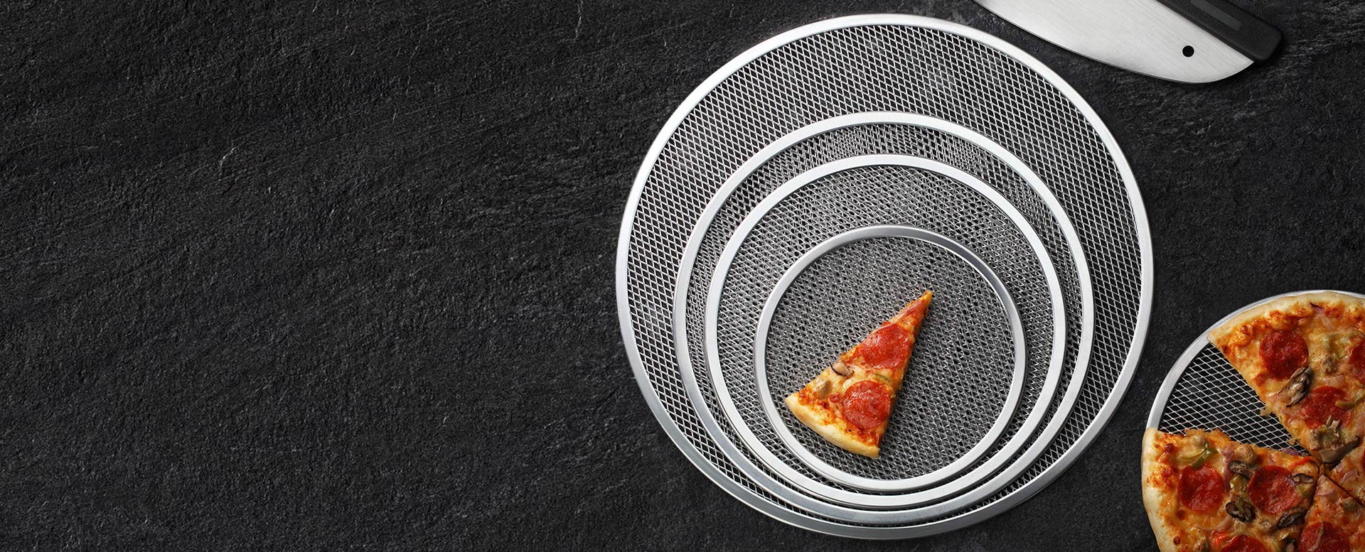 Alumínium pizza képernyők